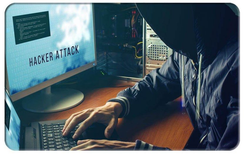 hacker with hood up